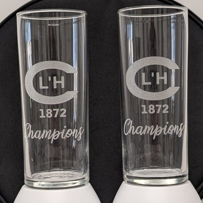 Engraved Glasses for Winners of a Tennis Tournament