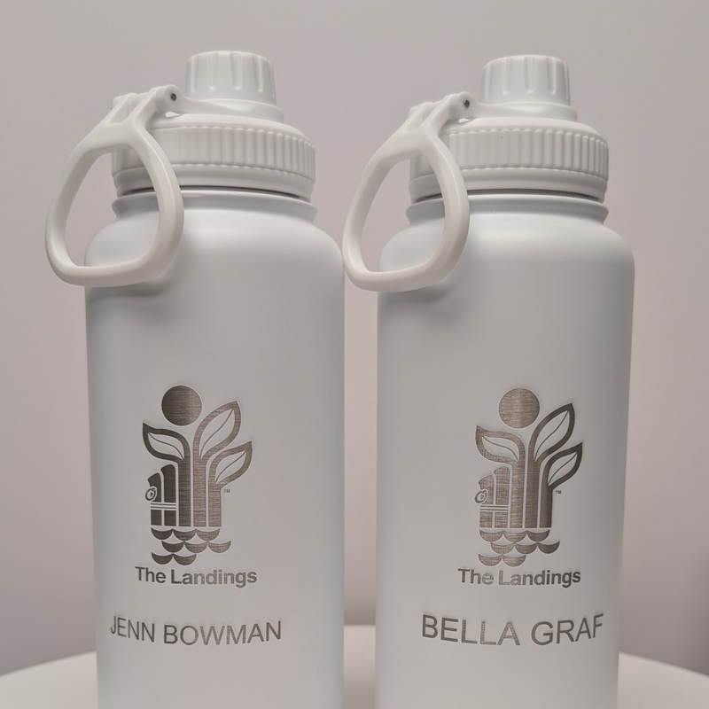Engraved Logo on 32oz. Stainless Steel Bottle